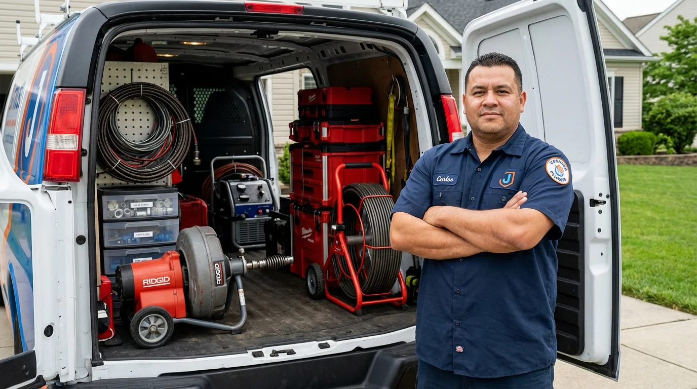 Professional drain cleaning equipment and Johns Plumbing LLC plumber in Mabank