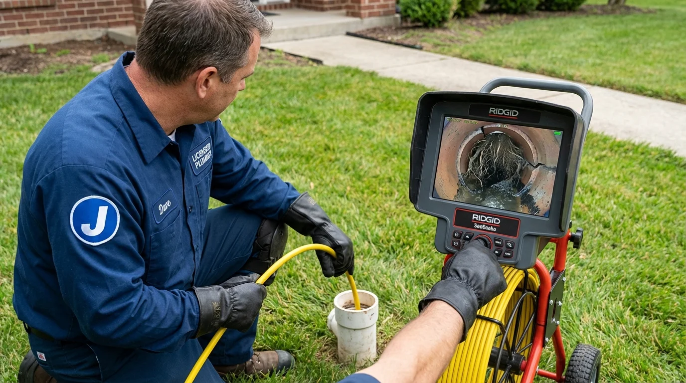 Sewer camera inspection being performed by Johns Plumbing LLC in Mabank
